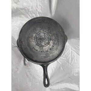 Griswold No 9 Cast Iron Skillet Erie PA USA Large Block Logo 11"